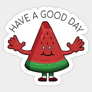 Cute Watermelon Character Sticker